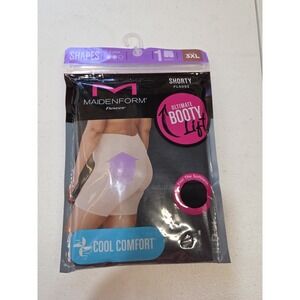 Maidenform Flexees Ultimate Booty Lift Shapewear Shorty 3XL Black Firm Control
